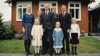 En familie på fire med etternavnet Jansens som smiler og vinker til kameraet.