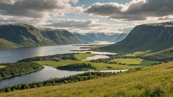 Et pittoreskt landskap av Myklemyrs i Norge.