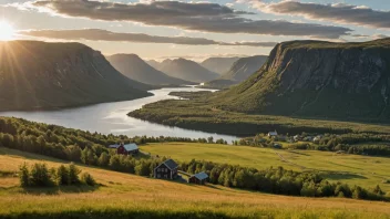 Et pittoreskt landskap av Engerbakk, som viser dens naturskjønnhet.