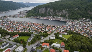 Flyfoto av Fyllingen bydel i Bergen