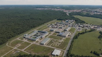 Flyfoto av Ullersmo fengsel og omgivelsene