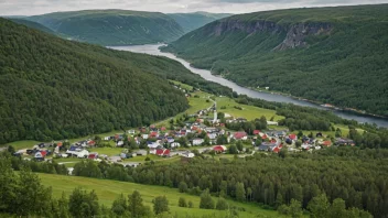 Et pittoreskt sted i Norge.