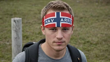 En person med et norsk flagg i bakgrunnen, som representerer navnet 'Håvards'.