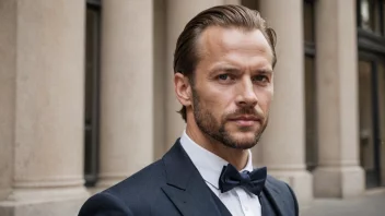 En mann med et selvbevisst uttrykk, som symboliserer styrke og velstand