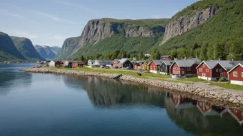 Et malerisk bilde av Bragstad, et sted i Norge.