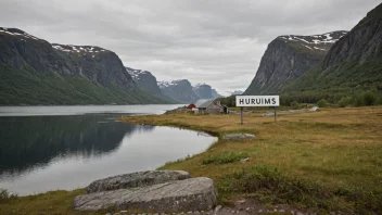 Et idyllisk norsk landskap med en hint av navnet Hurums