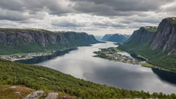 Et malerisk landskap av Vikesås, som viser dens naturskjønnhet