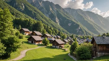 En fredelig bygd i Vest-Norge