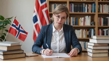 Et bilde av en person som skriver, som representerer den litterære betydningen av navnet Bjørneboes.