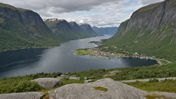 Et malerisk landskap av Stamnes kommune i Norge