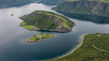 Et luftfoto av Hovedøya i Oslofjorden