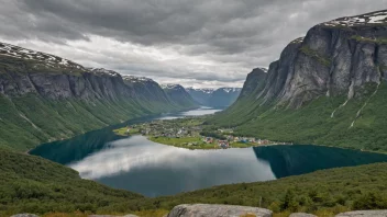 Et malerisk landskap av Krokkleivas, som viser dets naturskjønnhet