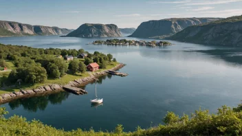 En malerisk utsikt over Ekkilsøys øy i Norge.