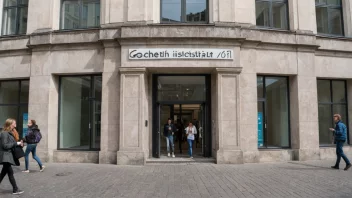 Et foto av en Goethe-Institut-bygning, som representerer et senter for tysk språk og kultur.