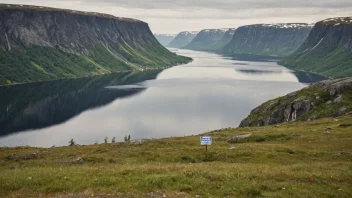 Et fredelig norsk landskap med en hint av kulturell betydning.