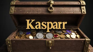 En skattkiste med navnet Kaspar skrevet på den, som symboliserer rikdom og velstand.