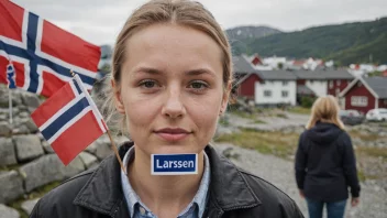 En person med etternavnet Larssen, som symboliserer det norske arvet.