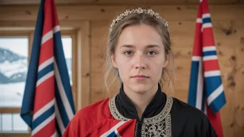 En person med etternavnet Christophersen, med et norsk flagg eller en tradisjonell norsk drakt i bakgrunnen.