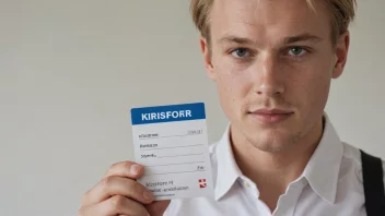 En person med skandinavisk utseende og en navnelapp med Kristoffer skrevet på den.