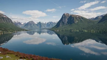 Et malerisk landskap av Sleneset, som viser dets naturskjønnhet