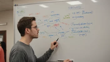 En person som ser forvirret ut på flere definisjoner av NNV på en tavle, med ulike konsepter og fagfelt skrevet rundt det.