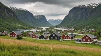 Et malerisk landskap av Onarheims i Norge.