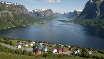 Et malerisk landskap av Flornes, som viser dets naturskjønnhet