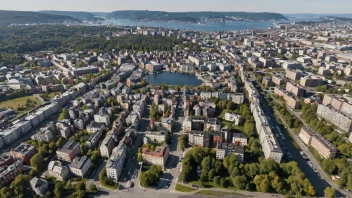 Flyfoto av Ullevål i Oslo