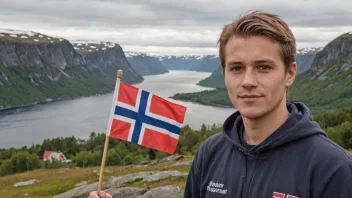 Et bilde av en person med etternavnet Thorstvedt, med et norsk flagg eller landskap i bakgrunnen.