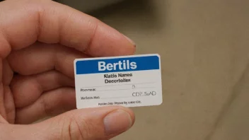 En person med en navnelapp som sier Bertils