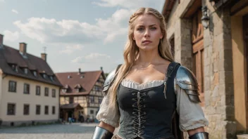 Et portrett av en selvstendig kvinne med et modig uttrykk