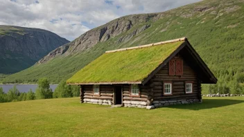En tradisjonell samisk bygning i et vakkert landskap.