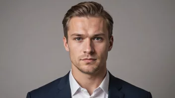 Et portrett av en mann med et bestemt uttrykk, som representerer navnet Haldors.