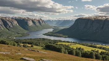 Et pittoreskt landskap av Bleikvasslia, som viser dens naturskjønnhet.