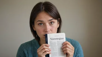 En person som prøver å finne betydningen av ordet UNEDA i en norsk ordbok