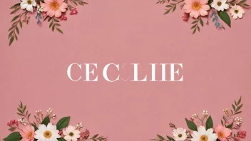 Et kvinnelig fornavn, Cecilie, vist på en dekorativ bakgrunn.