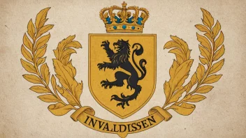 Et klassisk norsk familievåpen med navnet Ingvaldsen i en bold, gyllen skrift.