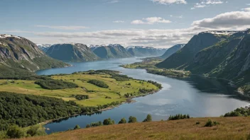 Et malerisk landskap av Jødelands-regionen i Norge.
