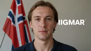 En person med et norsk flagg i bakgrunnen, med navnet Ingmar skrevet i tykke bokstaver.