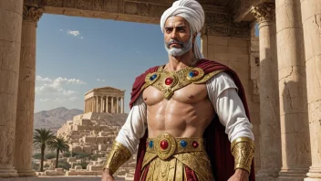 Et bilde av Xerxes, den persiske kongen, i sin kongelige drakt.