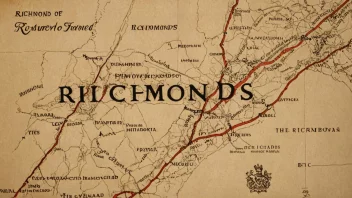 Et kart eller en skilt med navnet 'Richmond' eller 'Richmonds' på det.