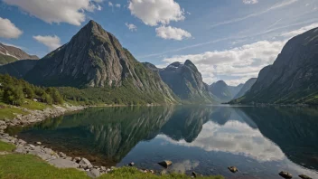 Et malerisk landskap av Refsnesviks i Norge