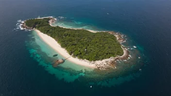 En naturskjønn utsikt over Sandholmen øya