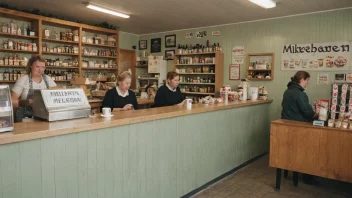 En tradisjonell norsk melkebar, hvor kundene kan kjøpe melk og andre dagligvarer.