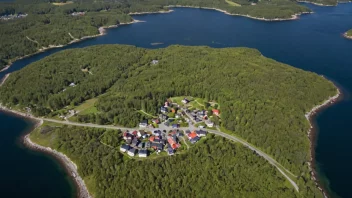 Flyfoto av Lunner kommune