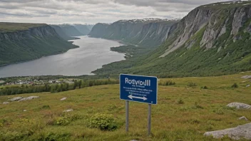 Et fredelig norsk landskap med en hint av Røytvolls' tilstedeværelse