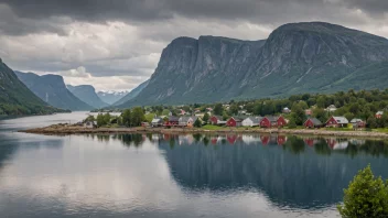 Et malerisk landskap av Bentford kommune i Norge