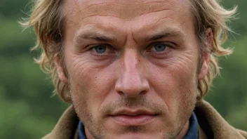 Et portrett av en norsk mann med et særegent ansikt, som representerer navnet Kaare