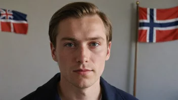 En person med etternavnet Nordahl, med et norsk flagg i bakgrunnen.