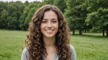 En vakker kvinne i en naturlig setting.